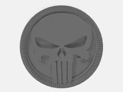 trail-what punisher badge Free 3D model