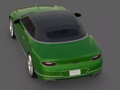 2019 Bentley Continental GT Convertible 3D Model  British Luxury 3D model