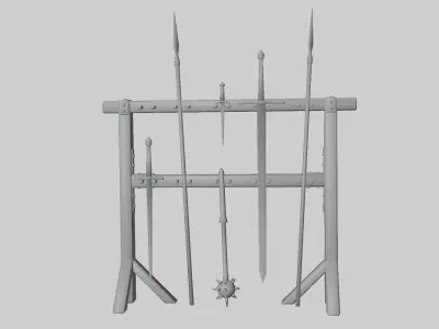 Weapon Rack Low-poly 3D model