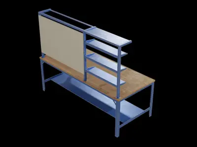 Workbench Low-poly 3D model