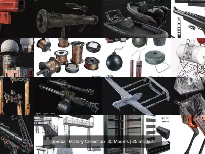 Special  Military Collection  25 Models 3D Model Pack