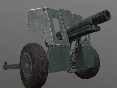 M48 Artillery Low-poly 3D model