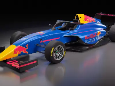 FIA F4 Tatuus 421 EU - RedBull livery plus Photoshop files 3D model