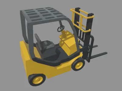 Low Poly Forklift 01 Low-poly 3D model