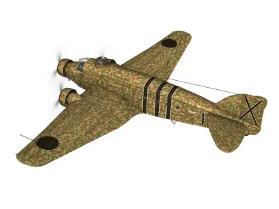 Savoia-Marchetti SM 81 Spanish Civil War 3D model