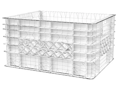 Plastic crate 44 3D model
