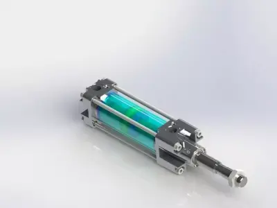 Hydraulic cylinder design Free 3D model