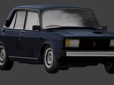 Lada 2105 Low Poly Car Low-poly 3D model