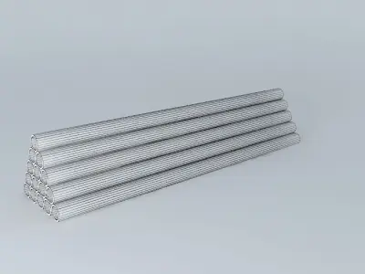 Tubings stack of metal tubes Free 3D model