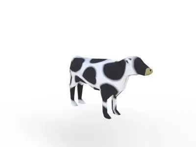 Cow Cartoon Low-poly 3D model