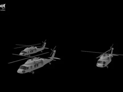 Sikorsky UH-60 Black Hawk 3D model shop