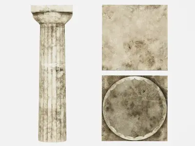 Greek Doric Column 3D Model Free low-poly 3D model