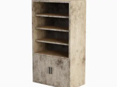 Old Shelf 04 Low-poly 3D model