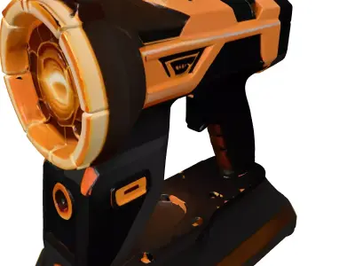 Futuristic Plasma Cutter Tool 3D model