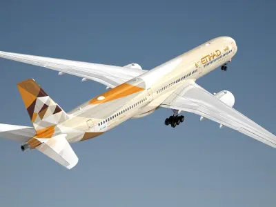 Airbus A350-1000 Etihad Airways 3D model