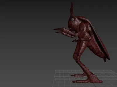 Insect cartoon Character Low-poly 3D model