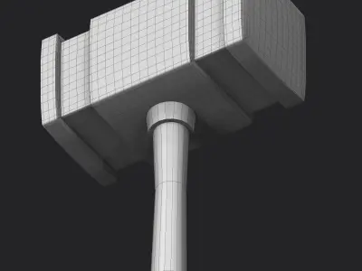 Hammer Low-poly 3D model 51