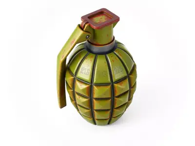Stylized Combat Grenade 3D Model Low-poly 3D model