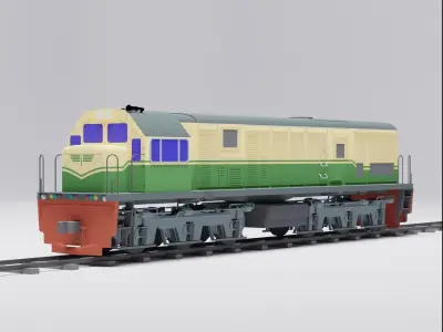 GE U18C Locomotive aka CC201 3D Model Free low-poly 3D model