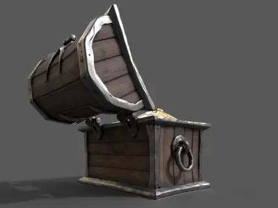 TREASURE CHEST Free low-poly 3D model