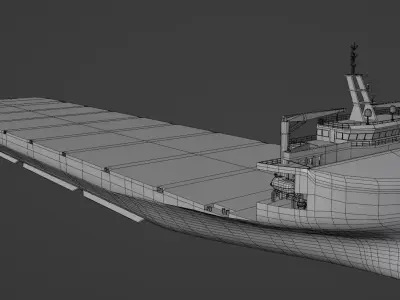 Heavy Deck Carrier KING ONE Low-poly 3D model