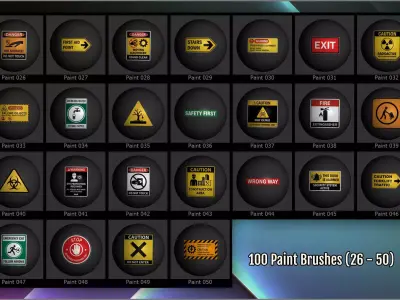 Industrial Sign Decals Maker Texture