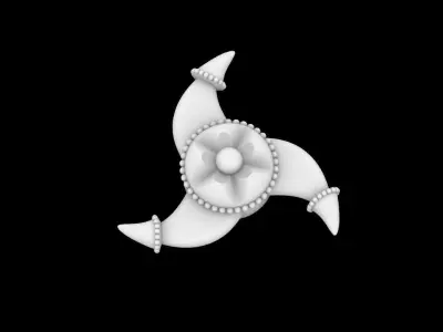 antique wild claw necklace 3D print model