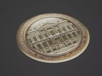 Building House Pendant Medallion 3D print model 4