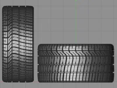 No Logo Tyres 3D model