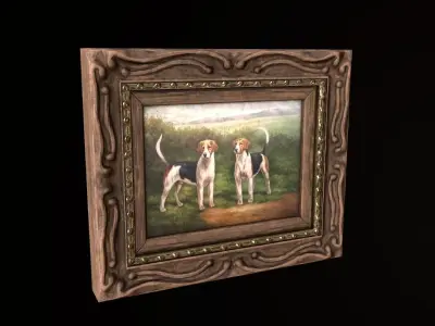 Antique Painting - PBR Game Ready Low-poly 3D model