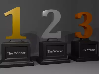 3d Trophy Printable Podium Set  3D print model