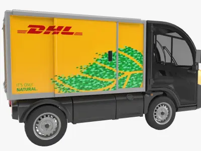 DHL delivery truck 3D model