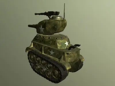 Tank  PBR  03  Low-poly 3D model