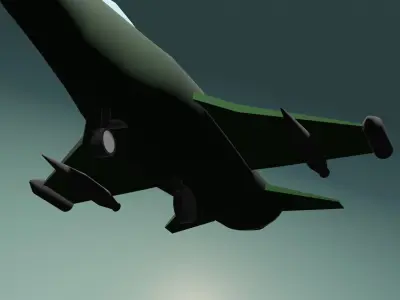 Military Airplane Low-poly 3D model Low-poly 3D model