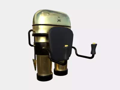Jetpack C08 Gold - SciFi Character Design Low-poly 3D model