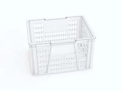 Plastic crate 12 3D model