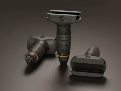 Vertical Grip V1 Low-poly 3D model