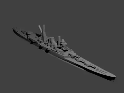 Japanese Mogami Class Cruiser Warship 3D print model