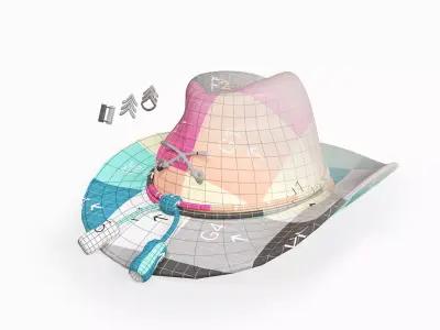 Stetson Hat Low-poly 3D model