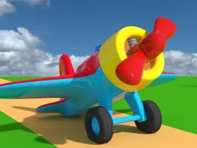 Toy Plane 3D model 3