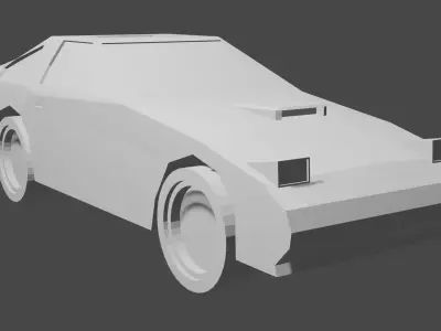 Low Poly Car Mazda RX7 FC Free low-poly 3D model