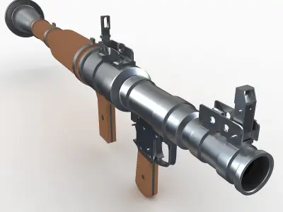 RPG-7 gun with barrel 3D model