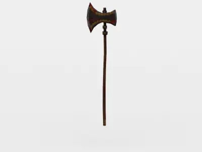 Axe wooden spear Low-poly 3D model purchase