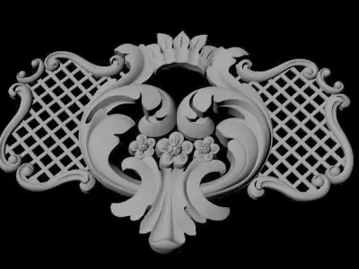 dekor golden ornament 3D model