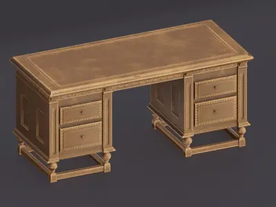 Stylized table Low-poly 3D model