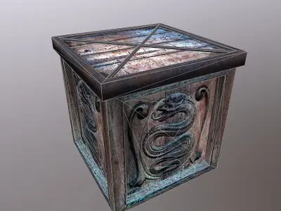 Wooden crate  Free low-poly 3D model