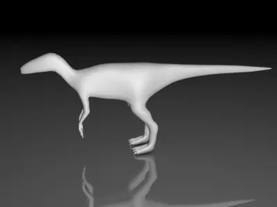 Low Poly Raptor Base Mesh Free low-poly 3D model