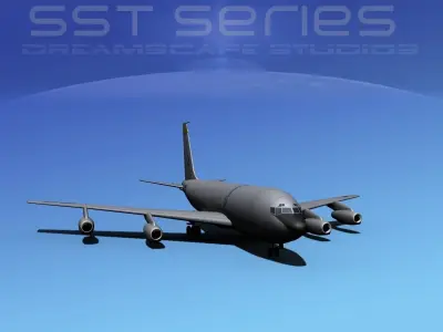 Boeing KC-135E Stratotanker  V04 3D model