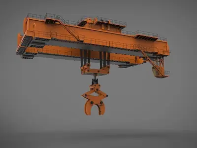 heavy overhead crane 3D model buy