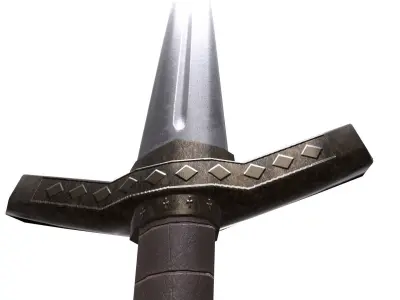 Old Sword Low-poly 3D model order